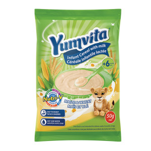 Yumvita Maize / Wheat Cereal Sachet - 50g (80 Pack)